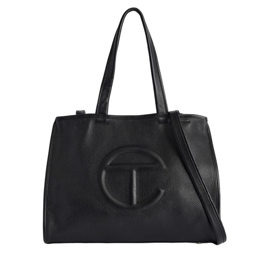 Wilson x Telfar medium Black LEATHER Carry Bag